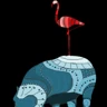 Hippo And Flamingo